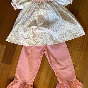 Floral smocked set